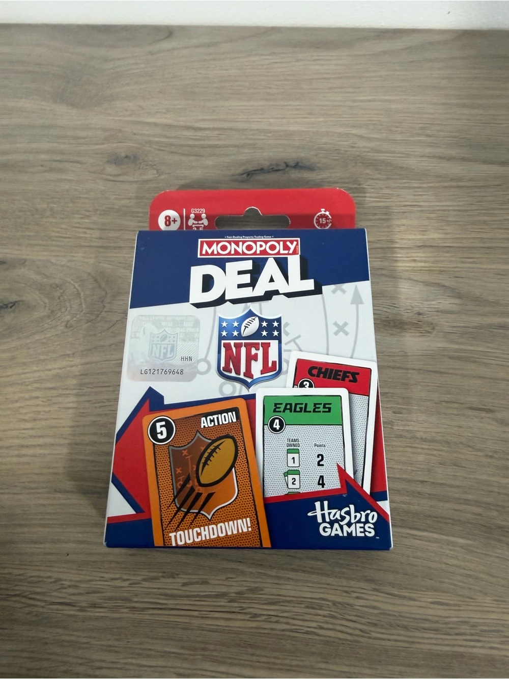 Hasbro Monopoly Deal NFL Card Game - Blue/Red